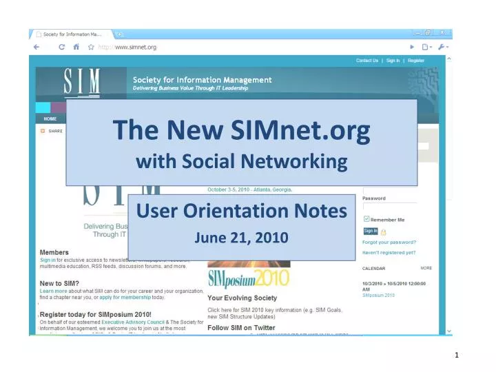 the new simnet org with social networking
