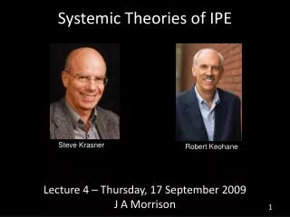 Systemic Theories of IPE