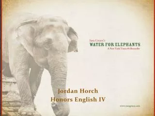 Jordan Horch Honors English IV