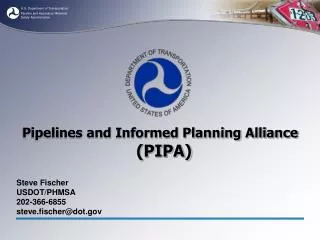 Pipelines and Informed Planning Alliance (PIPA)