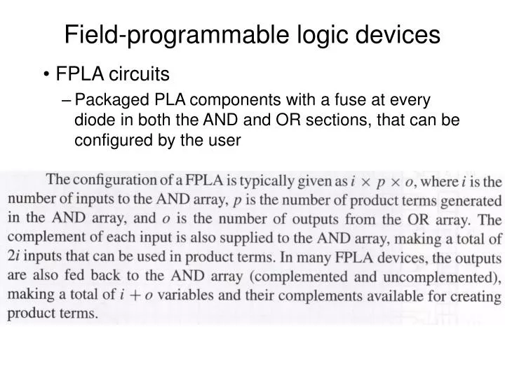 field programmable logic devices