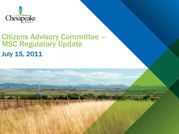 citizens advisory committee msc regulatory update