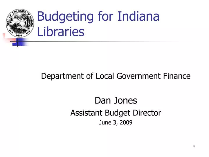 budgeting for indiana libraries