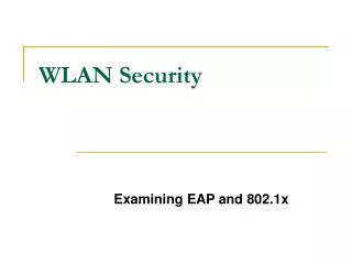 WLAN Security