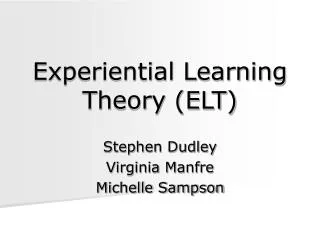 Experiential Learning Theory (ELT)