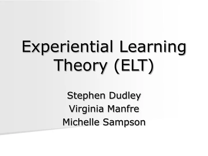 experiential learning theory elt