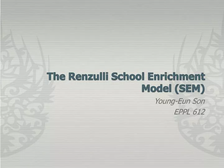 the renzulli school enrichment model sem
