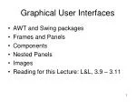 Graphical User Interfaces