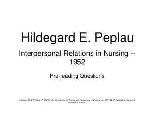 Hildegard E. Peplau