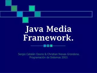 java media framework
