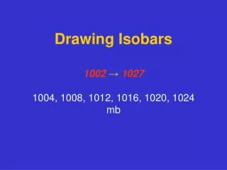 Drawing Isobars