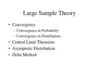 Large Sample Theory
