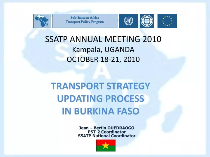 ssatp annual meeting 2010 kampala uganda october 18 21 2010