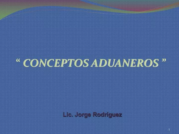 conceptos aduaneros