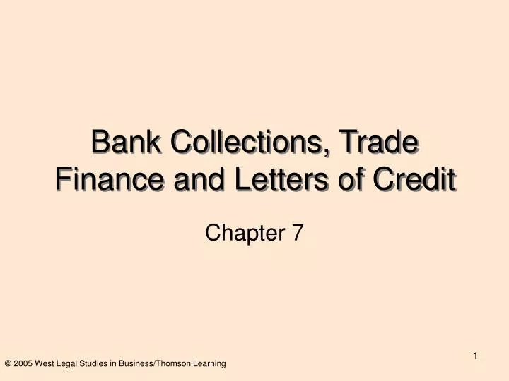 bank collections trade finance and letters of credit