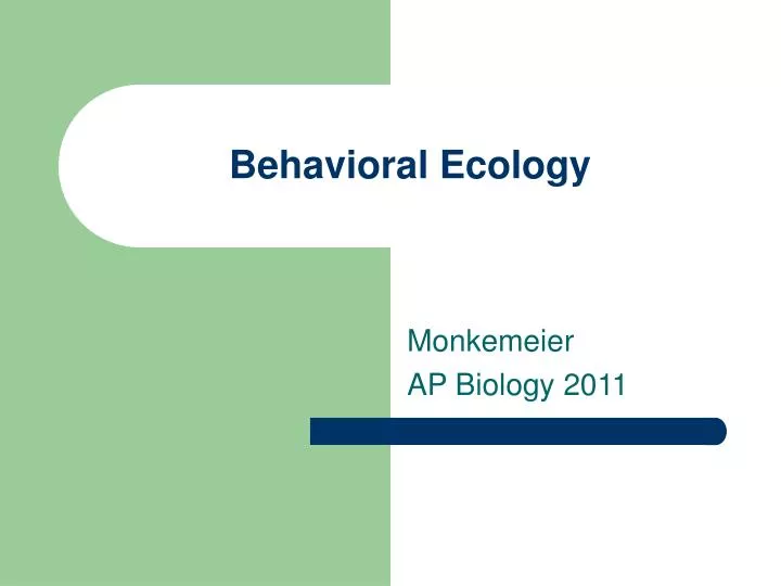 behavioral ecology