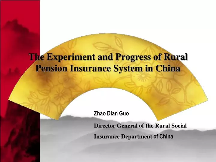the experiment and progress of rural pension insurance system in china