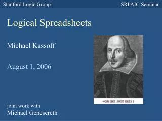 Logical Spreadsheets