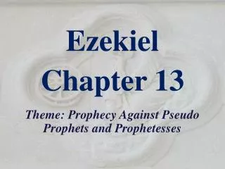 Ezekiel Chapter 13
