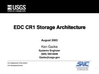 EDC CR1 Storage Architecture