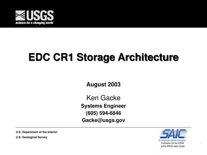 edc cr1 storage architecture