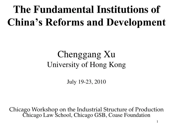 the fundamental institutions of china s reforms and development