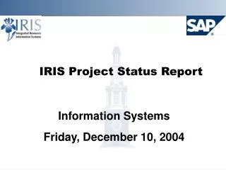 IRIS Project Status Report