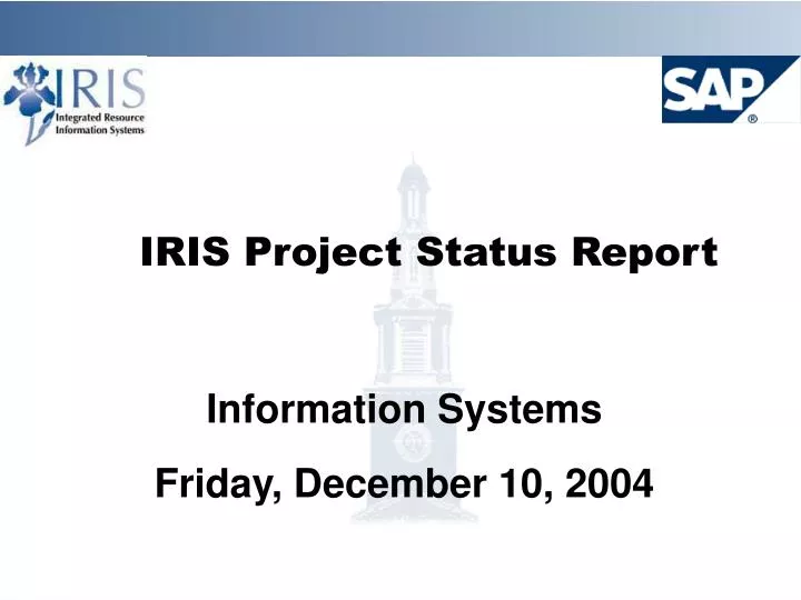 iris project status report