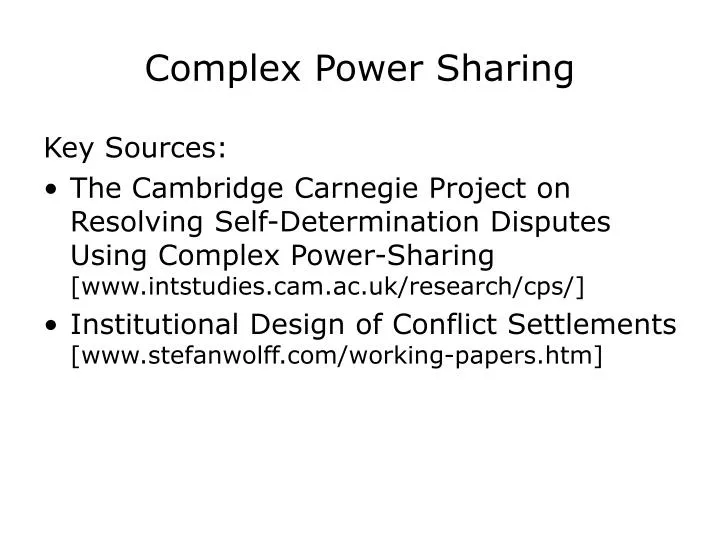 complex power sharing