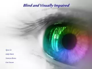 Blind and Visually Impaired