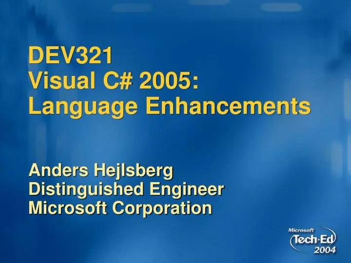 dev321 visual c 2005 language enhancements