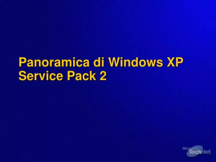 panoramica di windows xp service pack 2