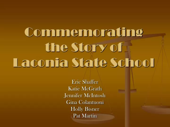 commemorating the story of laconia state school