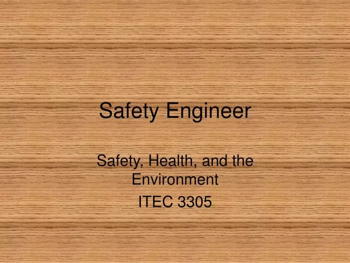 safety engineer