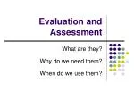 Evaluation and Assessment - slide 1