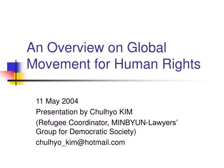 an overview on global movement for human rights