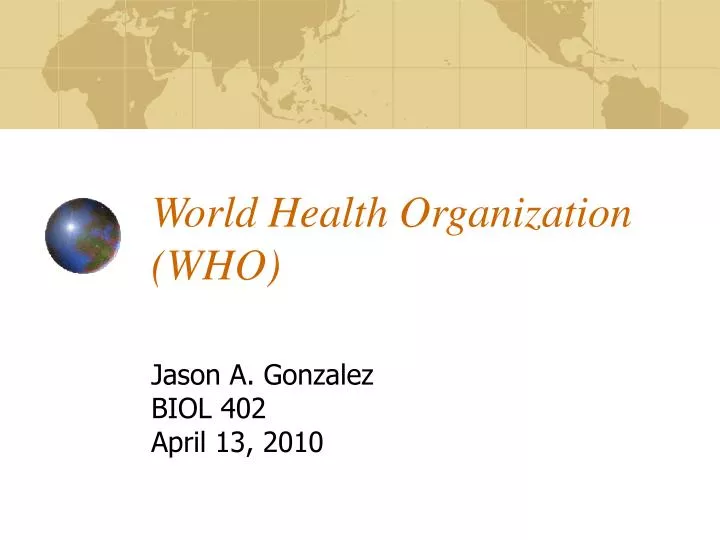 world health organization who