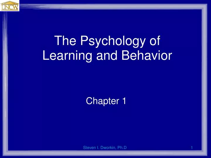 the psychology of learning and behavior