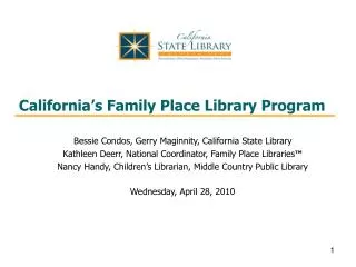 California’s Family Place Library Program