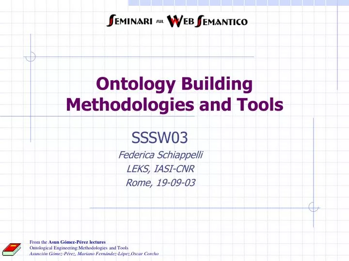 ontology building methodologies and tools