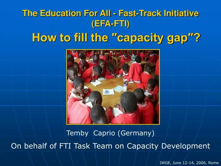 the education for all fast track initiative efa fti