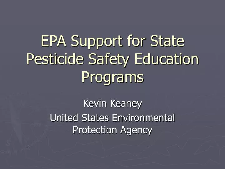 epa support for state pesticide safety education programs