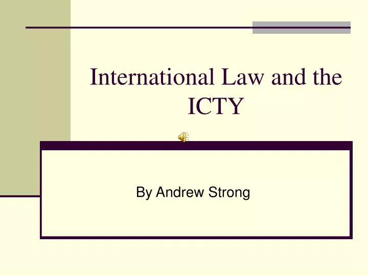 international law and the icty