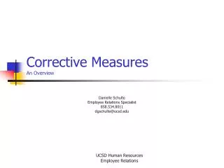 Corrective Measures An Overview
