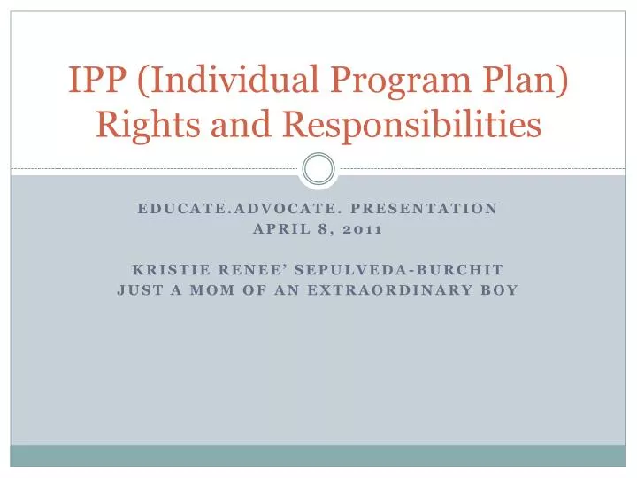 ipp individual program plan rights and responsibilities