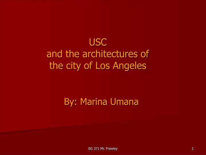 usc and the architectures of the city of los angeles