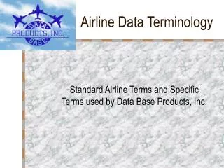 Airline Data Terminology