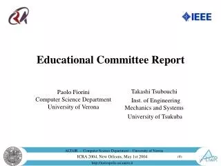 Educational Committee Report