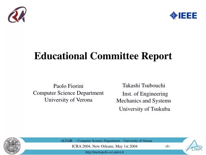 educational committee report