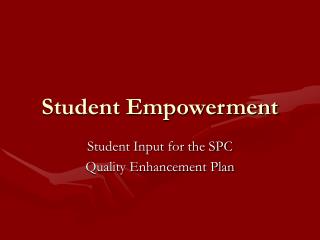 Student Empowerment